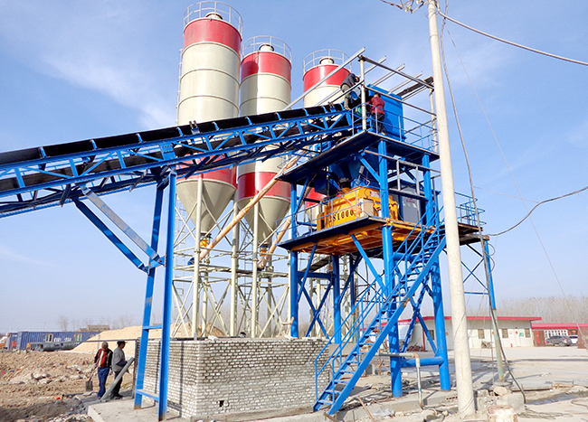 鄭州建新機械HZS60混凝土攪拌站設備價格